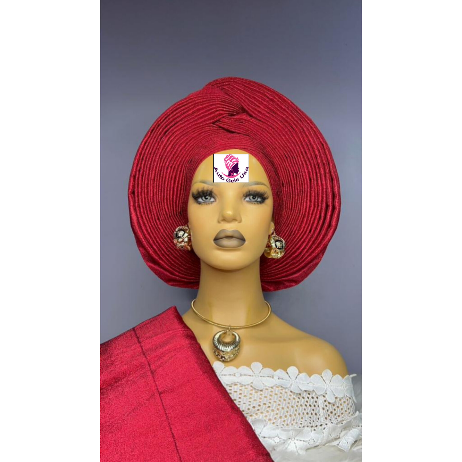 112 powder blue color gele hat Autogele in USA