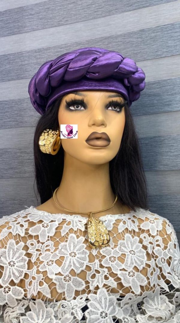 Fabric Turban gele hat